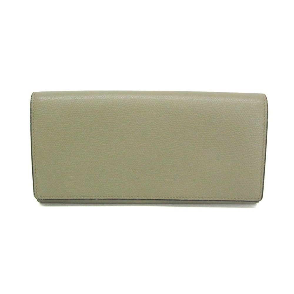 Valextra Women's Leather Long Wallet (bi-fold) Green